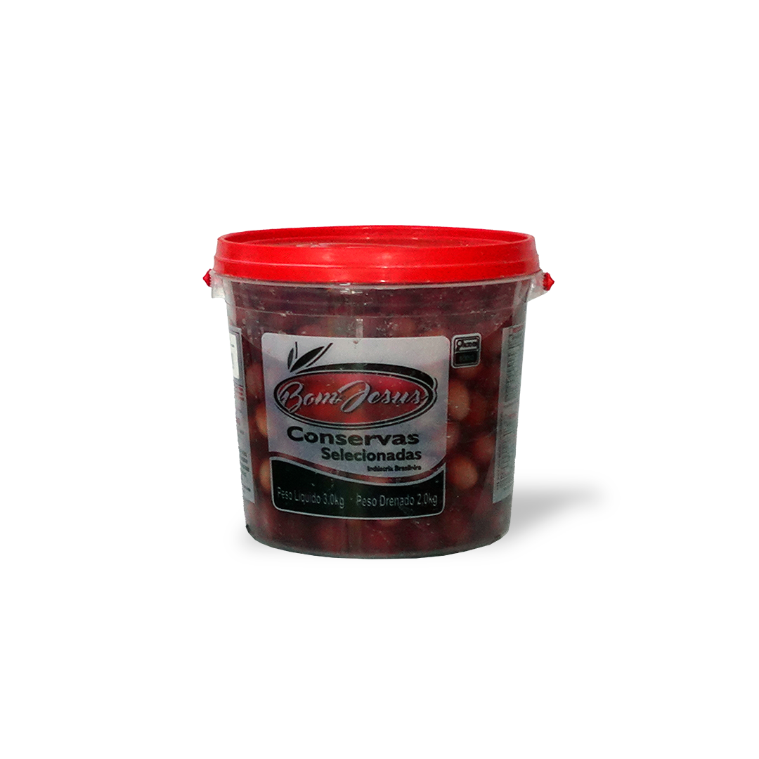 Azeitona Azapa em Conserva Bom Jesus 2 Kg Drenado