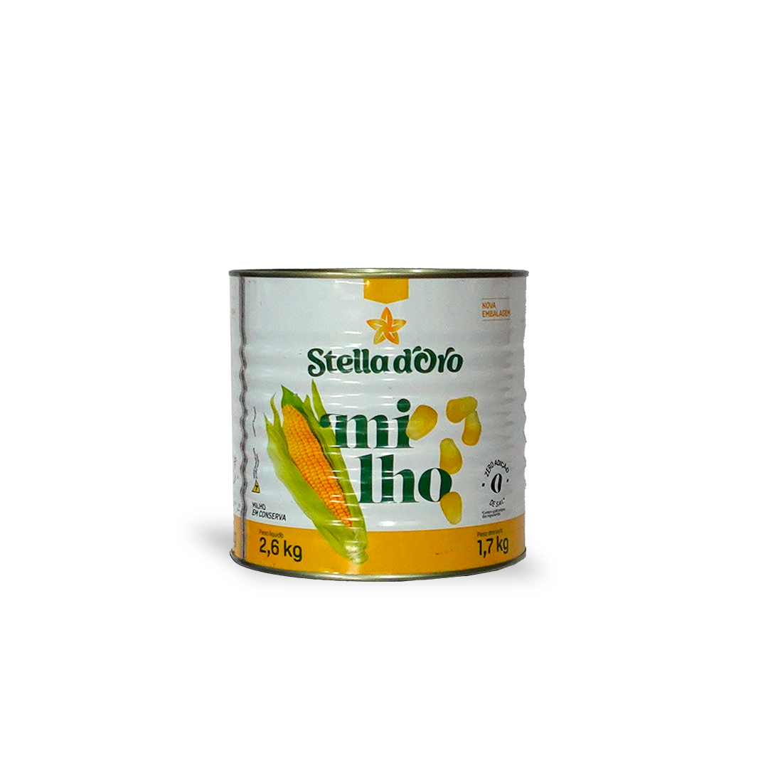Lata Milho Verde em Conserva Stella d'oro 1,7 Kg Drenado