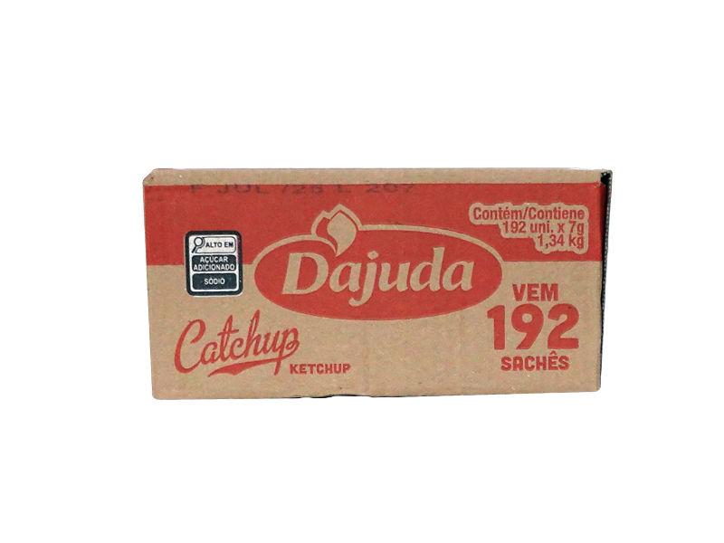 Sachês Catchup D'ajuda caixa com 192 unidades